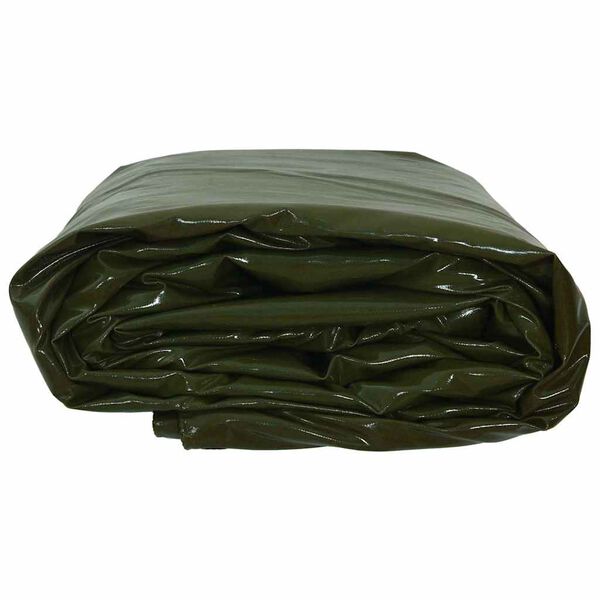 vidaXL Tarpaulin 650g / m&sup2; Oljčno zelena 4 x 8 m Platno s PVC premazom