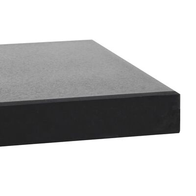 vidaXL Podstavek za senčnik granit 20 kg kvadraten črn
