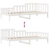 vidaXL Dnevna postelja s predali bela 90x200 cm trdna borovina