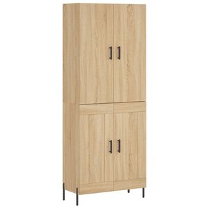 vidaXL Visoka komoda sonoma hrast 69,5x34x180 cm inženirski les