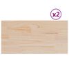 vidaXL Mizna plo&scaron;ča 2 kosa 60x30x1,7 cm pravokotna trdna borovina