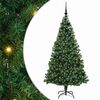 vidaXL Umestno božično drevo Zelena 180 cm PVC, jeklo in plastika