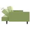 vidaXL Kavč dvosed z leži&scaron;čem svetlo zelen žamet