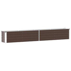 vidaXL Visoka greda pocinkano jeklo 320x40x45 cm rjava