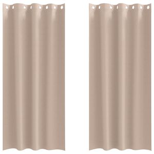 vidaXL Zavese za zatemnitev z obroči 2 kos Taupe 225 x 140 cm