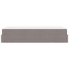 vidaXL Posteljni okvir z vzmetnico z vzmetnico 2 pcs Taupe blago