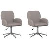 vidaXL Vrteči pisarni&scaron;ki stoli 2 kos Blago 54 x 58 x 90 cm Taupe