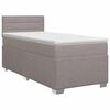 vidaXL Postelja boxspring z vzmetnico Taupe 90 x 190 cm Blago