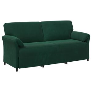 vidaXL 3-sedežna sedežna Temno zelena 198 x 83 x 95 cm Žamet