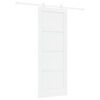 vidaXL Drsna vrata 78 x 202 cm Inženirski les Bela