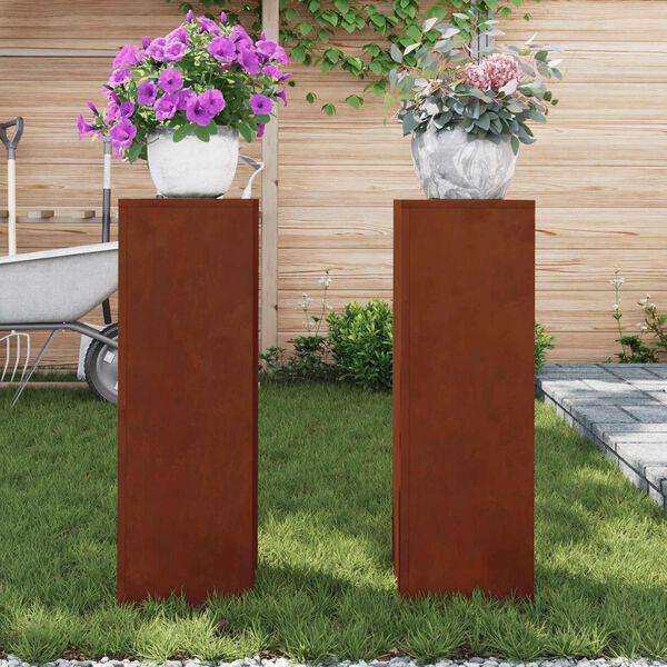 vidaXL Stojalo za rastline 2 pcs Rjav 24 x 24 x 75 cm