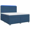 vidaXL Postelja boxspring z vzmetnico Modra 180 x 200 cm Blago