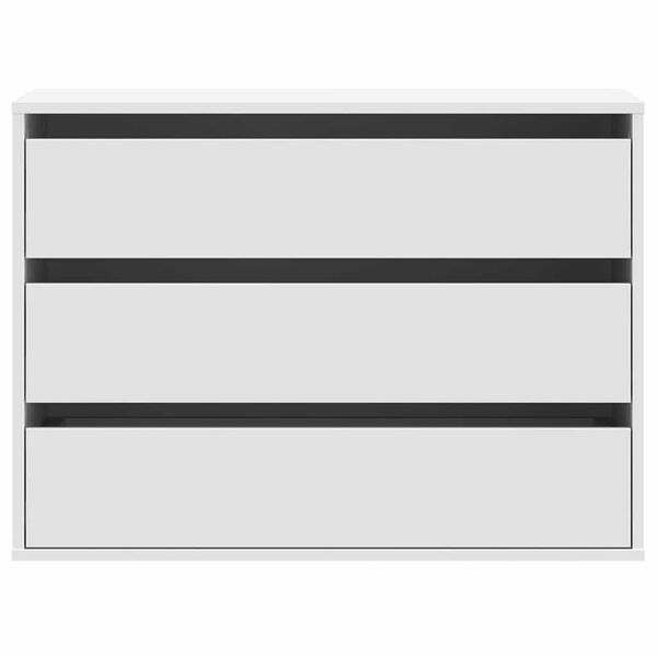 vidaXL Kotni predalnik bel 80x41x58 cm inženirski les