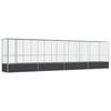 vidaXL Voliera s podalj&scaron;kom srebrna 834,5x107x212 cm jeklo