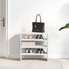 vidaXL Regal za čevlje 2 kosa zložljiva bel 60x30x30,5 cm