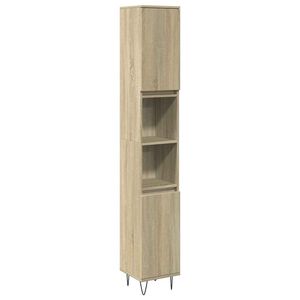 vidaXL Kopalni&scaron;ka omarica sonoma hrast 30x30x190 cm inženirski les
