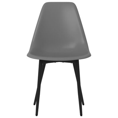 vidaXL Jedilni stoli 4 kosi sive barve PP