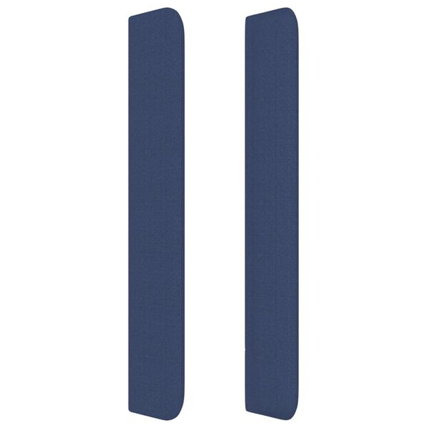 vidaXL Vzglavje z u&scaron;esi modro 163x16x118/128 cm blago