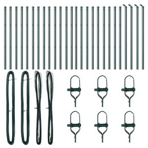 vidaXL Steber ograje. 26 pcs Siva 3,2 x 3,2 x 50 cm