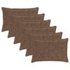 vidaXL Prevleka za blazino 6 kos HOUTEN Svetlo rjava 50 x 80 cm