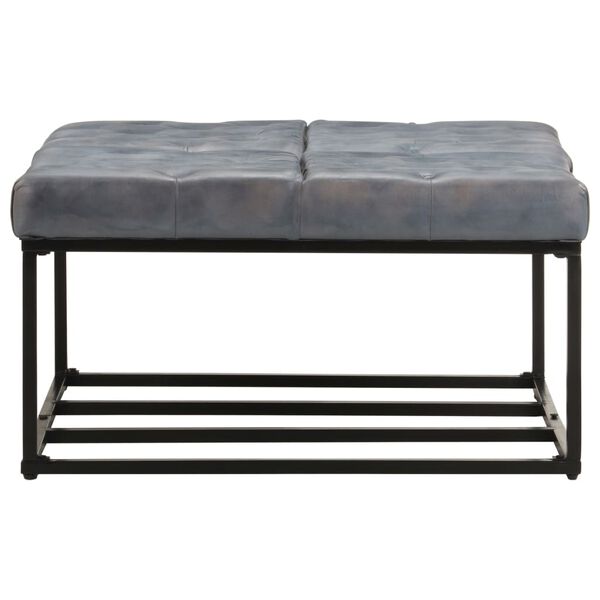 vidaXL Tabure siv 80x80x43 cm pravo usnje