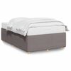 vidaXL Posteljni okvir brez vzmetnice taupe 120x190 cm blago