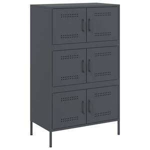 vidaXL Visoka omara antracitna 68x39x113 cm jeklo