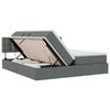 vidaXL Postelja s shranjevanjem Temno siva 180 x 200 cm Umjetno usnje