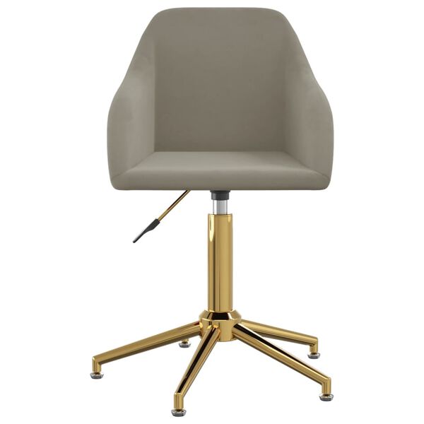 vidaXL Vrtljivi jedilni stoli 4 kosi svetlo siv žamet