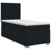 vidaXL Postelja boxspring z vzmetnico Črna 100 x 200 cm Blago