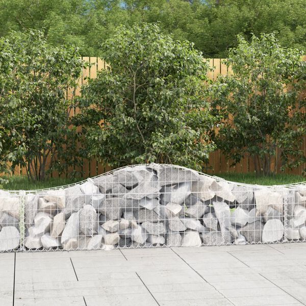 vidaXL Obokane gabion košare 14 kosov 200x30x40/60 cm pocinkano železo