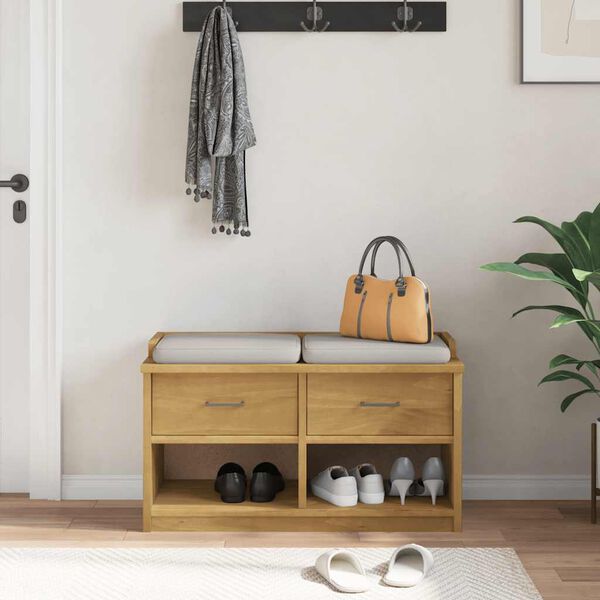 vidaXL klop v preddverju "SANDNES" 87x40x50 cm masivni les bor