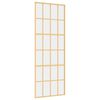 vidaXL Drsna vrata zlata 76x205 cm prozorno ESG steklo in aluminij