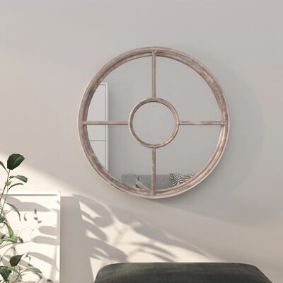 vidaXL Ogledalo peščeno 60x4 cm železno okroglo za notranjo uporabo