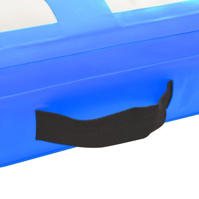 vidaXL Napihljiva gimnastična podloga s tlačilko 300x100x15 cm modra