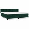 vidaXL Box spring postelja z vzmetnico temno zelena 200x200 cm žamet