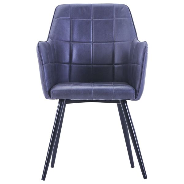 vidaXL Jedilni stoli 2 kosa sivo umetno semi&scaron; usnje