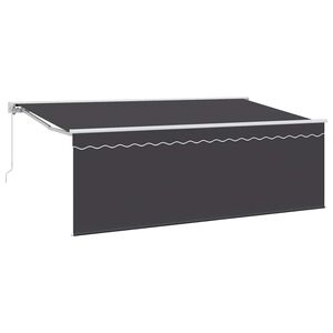 vidaXL Vlečna tenda krema 350 x 200 cm Poliester in aluminij