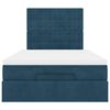 vidaXL Otomanski posteljni okvir z vzmetnicami moder 120x200cm žamet