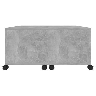 vidaXL Klubska mizica betonsko siva 75x75x38 cm iverna plošča