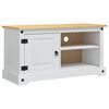 vidaXL TV omarica CORONA 100 x 40 x 52 cm Bela Masivno borovo les