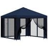 vidaXL Vrtni gazebo s stranskimi stenami 3 x 3 m Modra