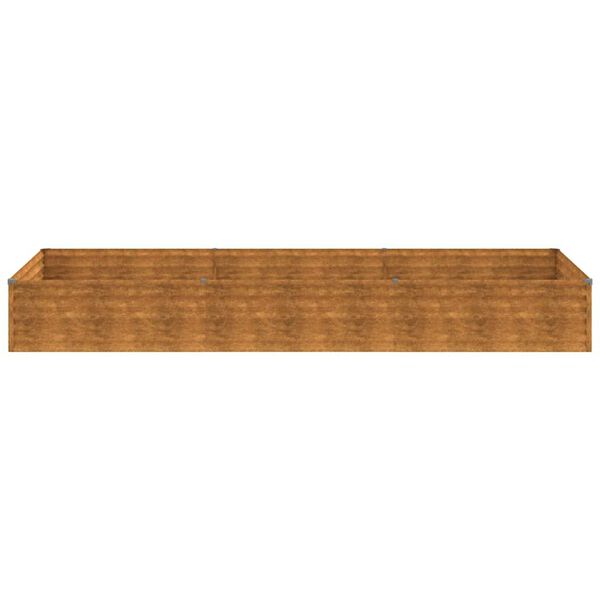 vidaXL Vrtna visoka greda 291x100x36 cm corten jeklo