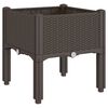 vidaXL Cvetlično korito z nogami rjavo 40x40x42 cm PP