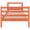 vidaXL Posteljni okvir brez vzmetnice vo&scaron;čeno rjav 75x190 cm borovina