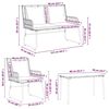 vidaXL Set vrtn furniture z blazino 4 pcs Črna in anthracit