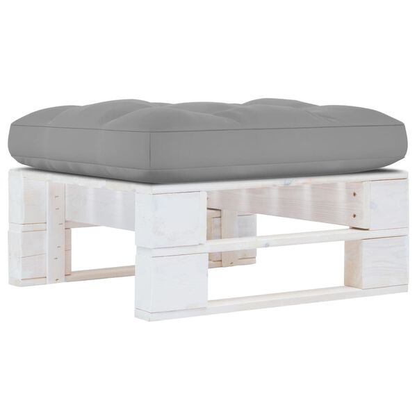 vidaXL Vrtni tabure iz palet bela impregnirana borovina