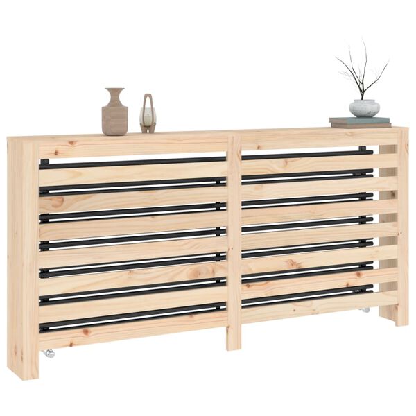 vidaXL Pokrov za radiator 169x19x84 cm trdna borovina