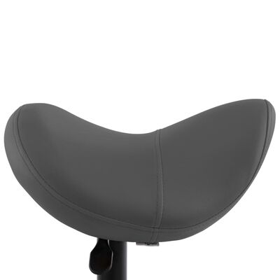 vidaXL Delovni stolček sivo umetno usnje