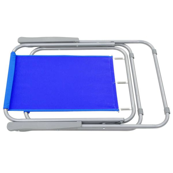 vidaXL Zložljivi stoli za kampiranje 2 kosa 52x59x80 cm modra